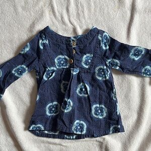 Blue Oshkosh Batik Kids Button up Shirt, 12M